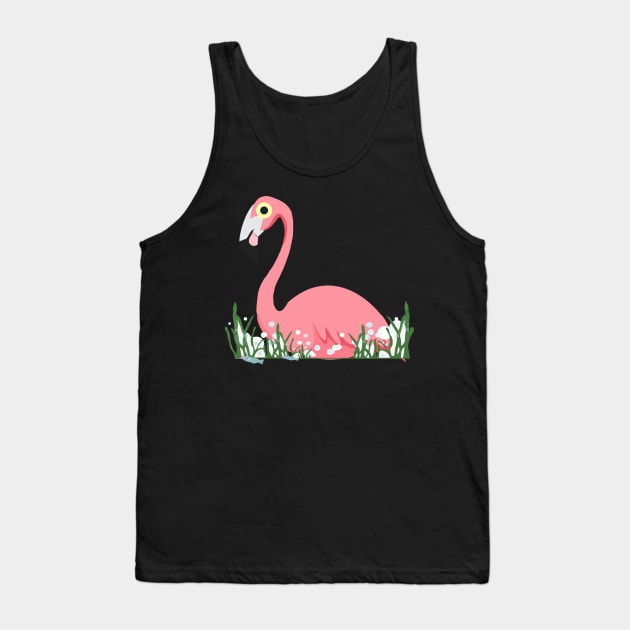 Flamingo Tank Top by cusptees